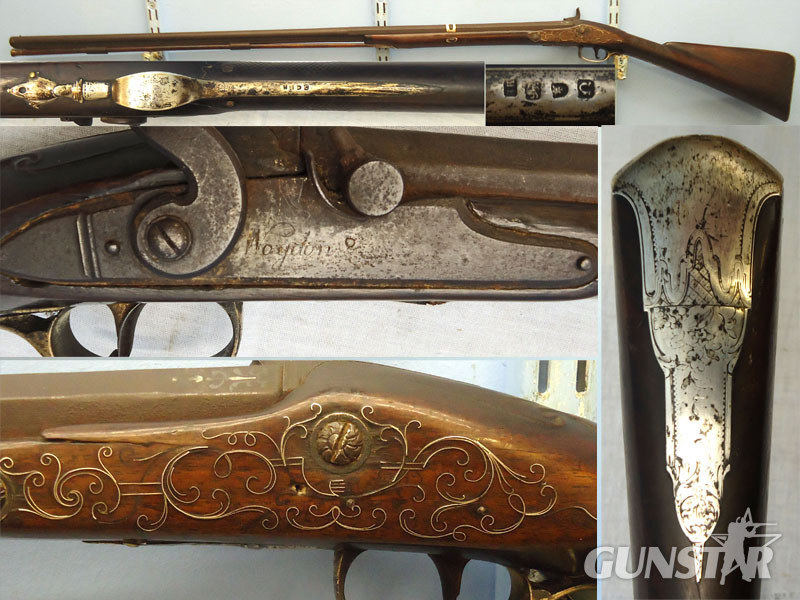 Robert Wogdon Early, Quality, c.1800\\\'s English Robert Wogdon of London 20 Bore Single Barrel Muzzle Loading Percussion (Converted From Flintlock) Sporting Shotgun. Sn - 19662 Muzzleloader 20 Bore/gauge
