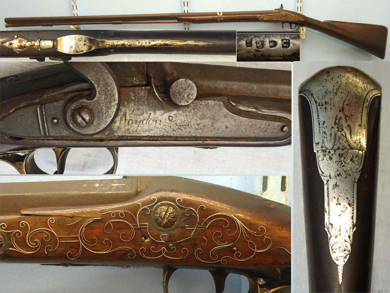 Robert Wogdon Early, Quality, c.1800\\\'s English Robert Wogdon of London 20 Bore Single Barrel Muzzle Loading Percussion (Converted From Flintlock) Sporting Shotgun. Sn - 19662 Muzzleloader 20 Bore/gauge