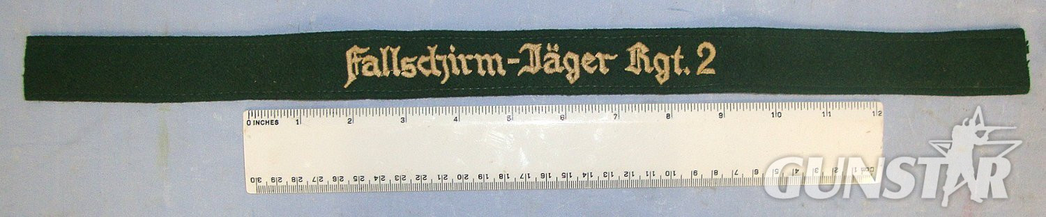 VERY RARE, ORIGINAL**UN-ISSUED**WW2 Nazi German Fallschirmjäger-Regiment 2 (FJR 2) Enlisted Man’s/ NCO’s Paratroopers Cuff Title. Sn 23068:6  Antique & Militaria in 