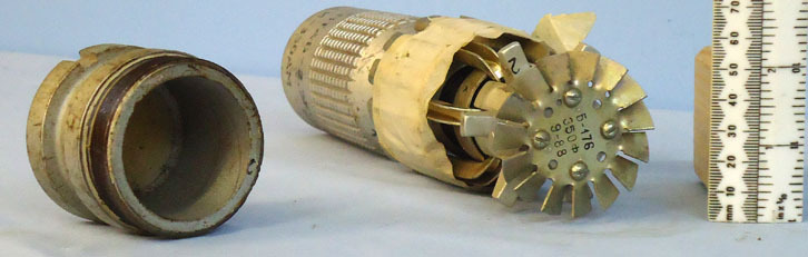  INERT Unfired Soviet PTAB2.5KO Fragmentation Bomblet. INERT Unfired Soviet PTAB2.5KO Fragmentation Bomblet.  Antique & Militaria