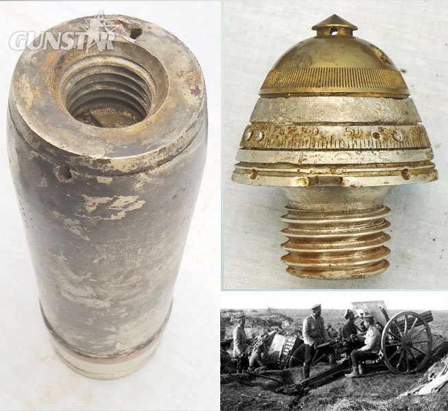  INERT DEACTIVATED. Serbian, Unfired, Rare WW1, 1905 Dated, 75mm (75x385R) HE (High Explosive) Round for the 75mm Schneider-Cannet M06 Field Gun. Sn - 22531 INERT DEACTIVATED. Serbian, Unfired, Rare WW1, 1905 Dated, 75mm (75x385R) HE (High Explosive) Round for the 75mm Schneider-Cannet M06 Field Gun. Sn - 22531  Other Ammunition
