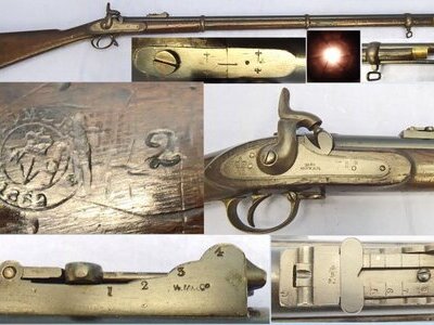 MINT BORE** Crimean War Era** 1856 Dated, Tower Enfield, 2nd Pattern 1853, 3 Band .577 Percussion Calibre Rifle. Sn - 23230:4 MINT BORE** Crimean War Era** 1856 Dated, Tower Enfield, 2nd Pattern 1853, 3 Band .577 Percussion Calibre Rifle. Sn - 23230:4 Muzzleloader Various Rifle