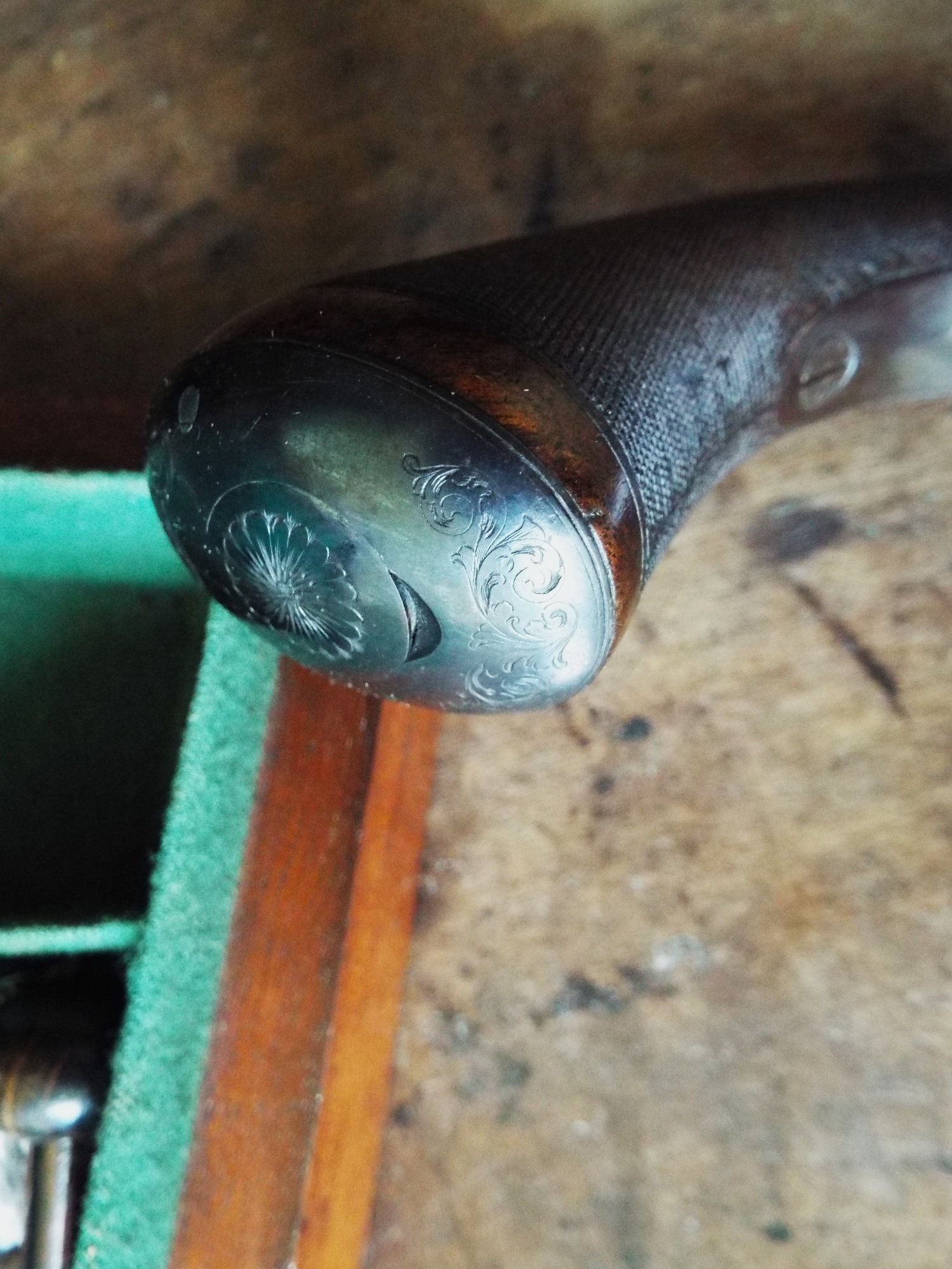 {CATEGORY} - Collins of London Percussion double barrel turn-over bayonet pistol .50 Cal Muzzleloader Muzzleloader in 
