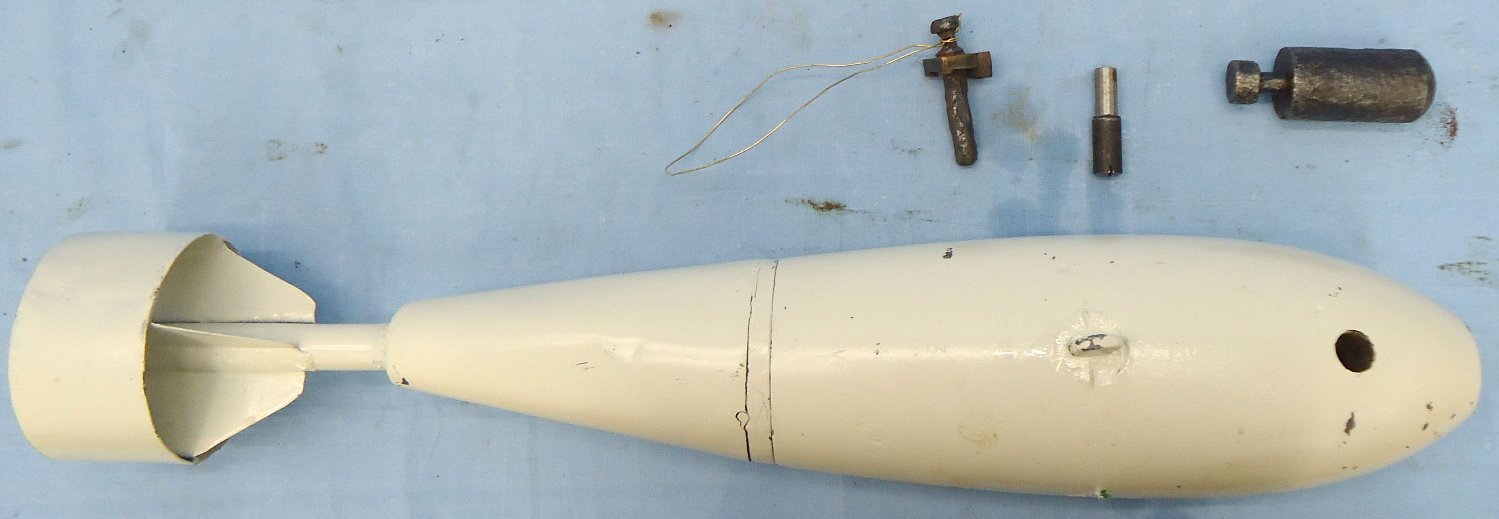 INERT DEACTIVATED. British, WW2 Era, 25lb Mark 1 Practice Bomb. Sn - 22846:83 INERT DEACTIVATED. British, WW2 Era, 25lb Mark 1 Practice Bomb. Sn - 22846:83  Other Ammunition - {CATEGORY}
