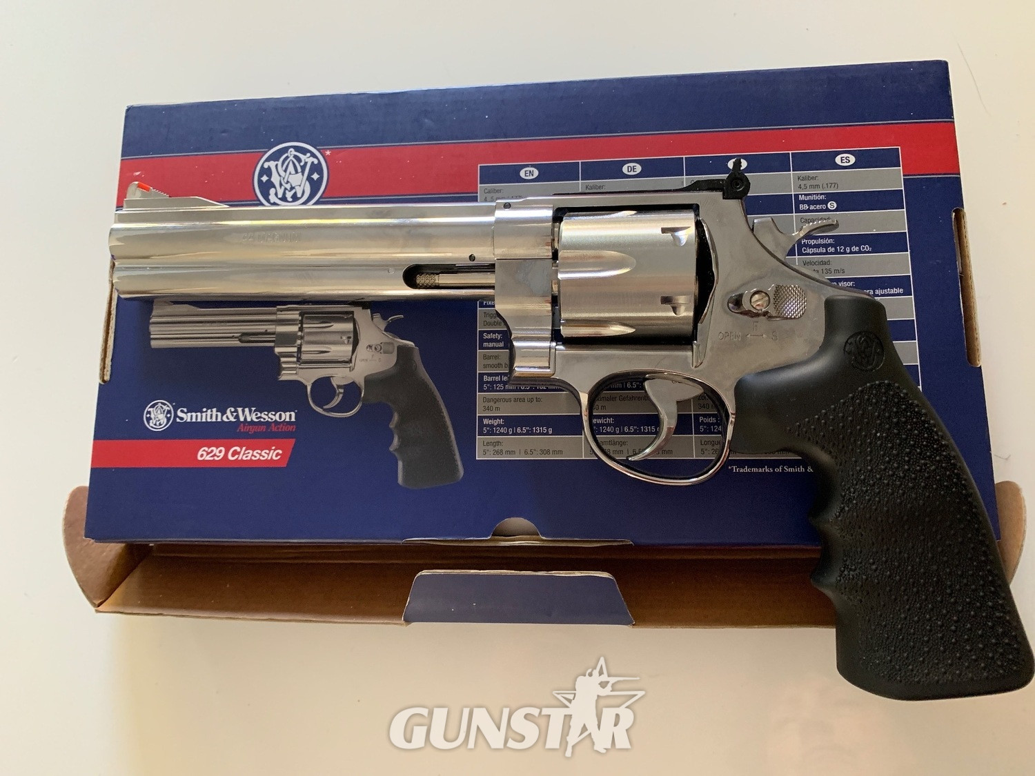 Smith & Wesson 629 Classic 6.5” CO2/Steel BBs 4.5mm in 
