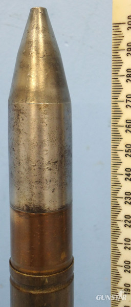  INERT DEACTIVATED. Unfired Rare American 1943 dated 1.1 inch (28x199R) High Explosive DRILL Round. - O 1826 INERT DEACTIVATED. Unfired Rare American 1943 dated 1.1 inch (28x199R) High Explosive DRILL Round. - O 1826  Other Ammunition