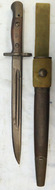 Australian Mark 1 Owen Machine Gun Bayonet, Scabbard And Frog Bayonet
