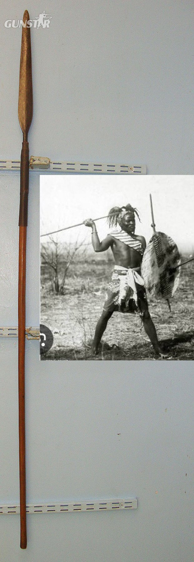 ORIGINAL**Victorian Era Zulu Warrior’s Assegai Short Stabbing Spear. Sn 23528 Other Blade in 