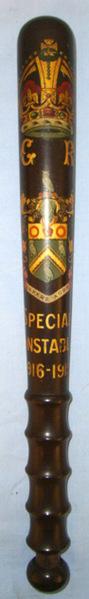 Oldham Special Constable's Lignum Vitae Hardwood Presentation Truncheon. 1916-1919 Dated, Oldham Special Constable's Lignum Vitae Hardwood Presentation T Other Accessory in 