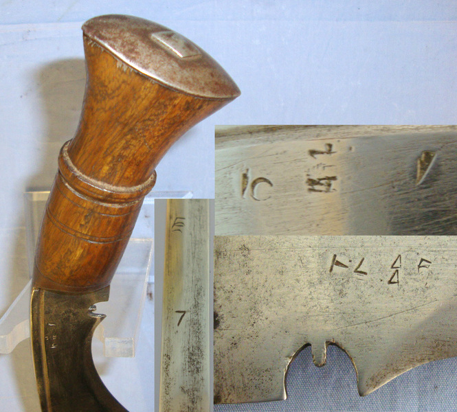 WW2 1945 British Gurkha India Government ‘IC’ Marked Kukri & Scabbard With Frog Other Blade