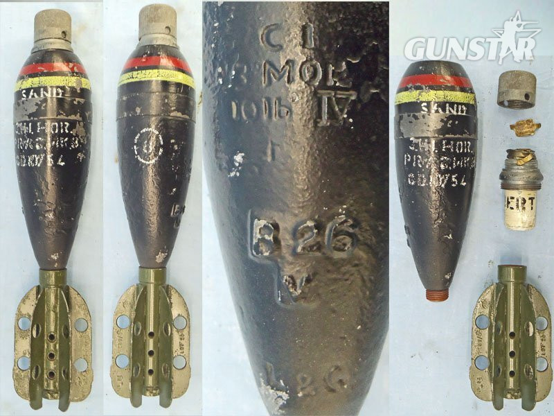 INERT DEACTIVATED. Original, 1956 Dated British 3 Inch Practice High Explosive (HE) Mortar. Sn - 22846:84 INERT DEACTIVATED. Original, 1956 Dated British 3 Inch Practice High Explosive (HE) Mortar. Sn - 22846:84  Other Ammunition in 