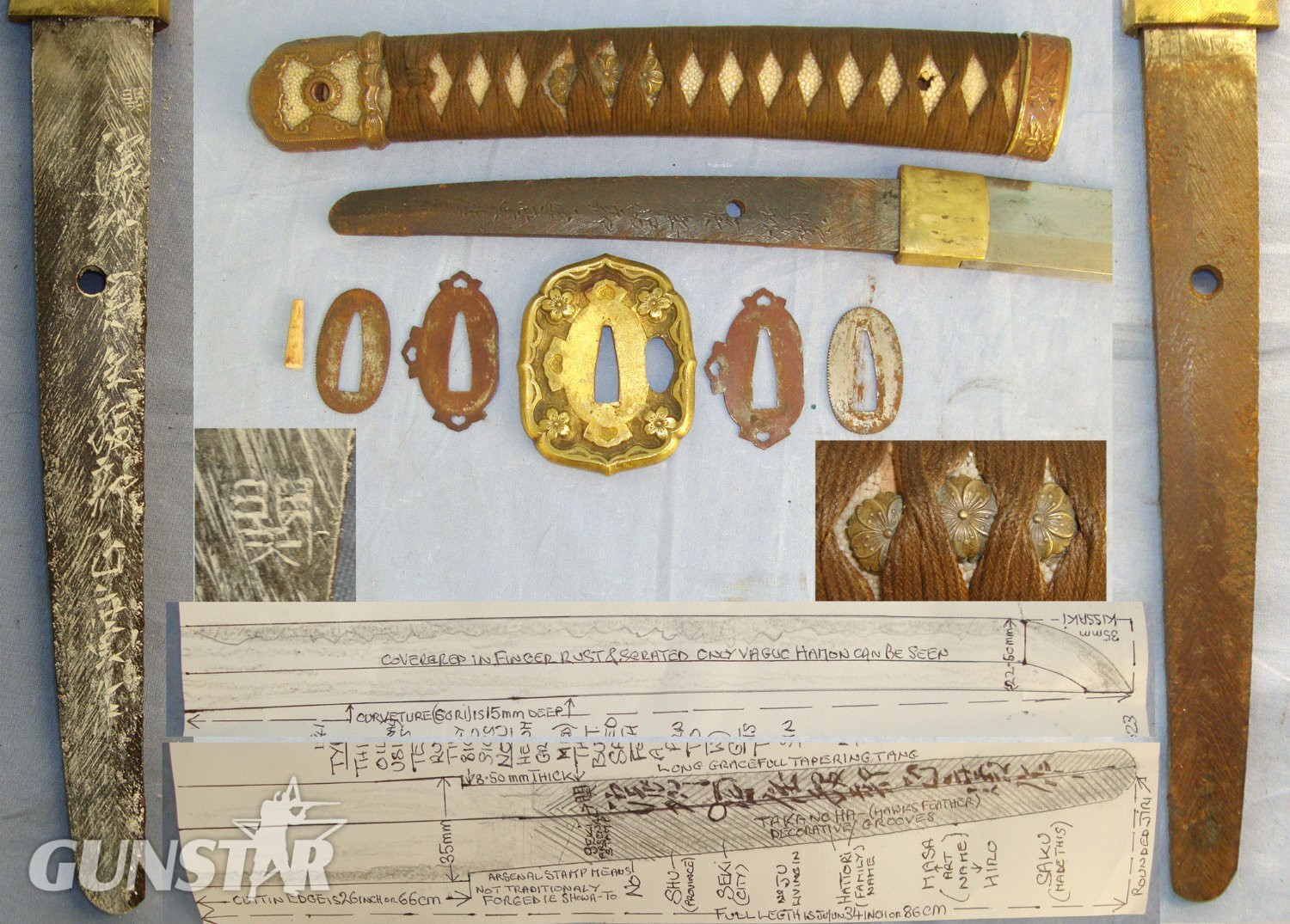 WWII Japanese Army Officer’s Type 98 Shin Gunto Seki Arsenal Sword with Smith Signature ‘NOSHU SEKI JU HATTORI MASA HIRO SAKU’, Scabbard with Leather War Service Cover & Expert Assessment. Sn 20599. Sword