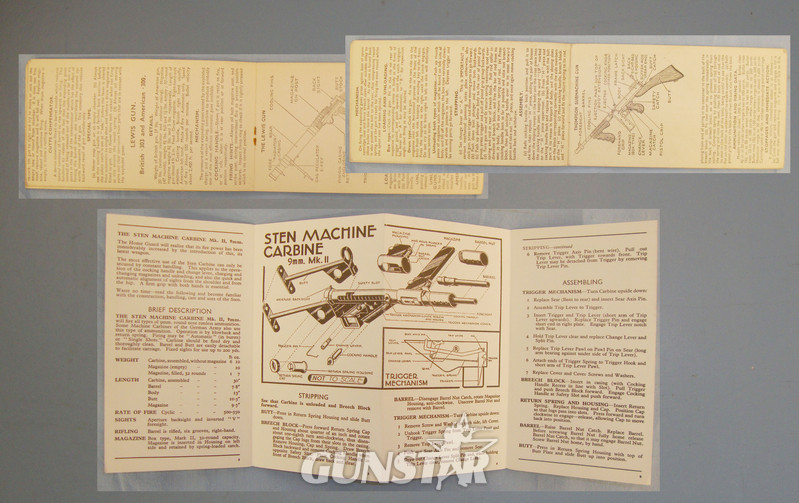 Two WWII Pocket manuals on the Sten Gun and other Automatic Guns. BO 450. Two WWII Pocket manuals on the Sten Gun and other Automatic Guns. BO 450. Other Accessory
