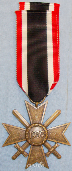  1939 Nazi 2nd Class War Merit Cross and Ribbon. BA 397. 1939 Nazi 2nd Class War Merit Cross and Ribbon. BA 397. Other Accessory