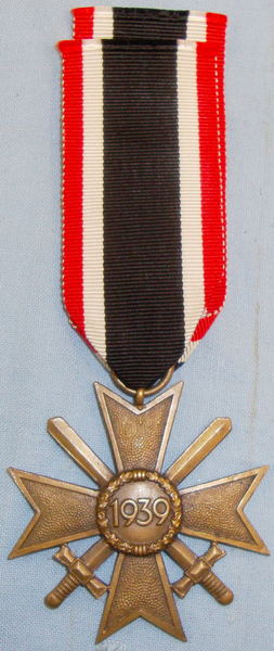  1939 Nazi 2nd Class War Merit Cross and Ribbon. BA 397. 1939 Nazi 2nd Class War Merit Cross and Ribbon. BA 397. Other Accessory