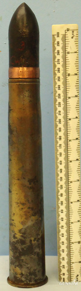  INERT DEACTIVATED. Unfired German WW2, 1938 Dated 3.7cm PAK 36 (37x250) APHE (Armour Piercing High Explosive) Round With A Brass Washed Steel Cartridge Case - O 1710 INERT DEACTIVATED. Unfired German WW2, 1938 Dated 3.7cm PAK 36 (37x250) APHE (Armour Piercing High Explosive) Round With A Brass Washed Steel Cartridge Case - O 1710  Other Ammunition