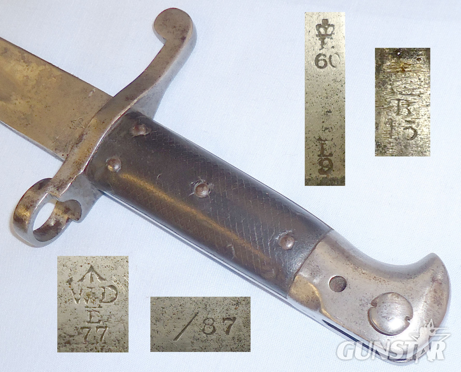 British P1887 MK.I Enfield Martini Sword Bayonet and Scabbard. 21128. Bayonet