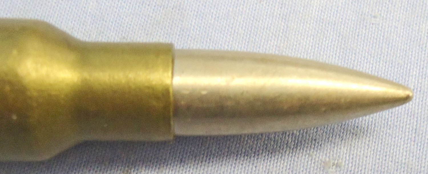 INERT DEACTIVATED. Scarce, Polish, Unfired, WW2, 1937 Dated, Maroszek (7.92 x 107) wz.35 Anti Tank Rifle Round. - O 2289 INERT DEACTIVATED. Scarce, Polish, Unfired, WW2, 1937 Dated, Maroszek (7.92 x 107) wz.35 Anti Tank Rifle Round. - O 2289 Various Other Ammunition - {CATEGORY}