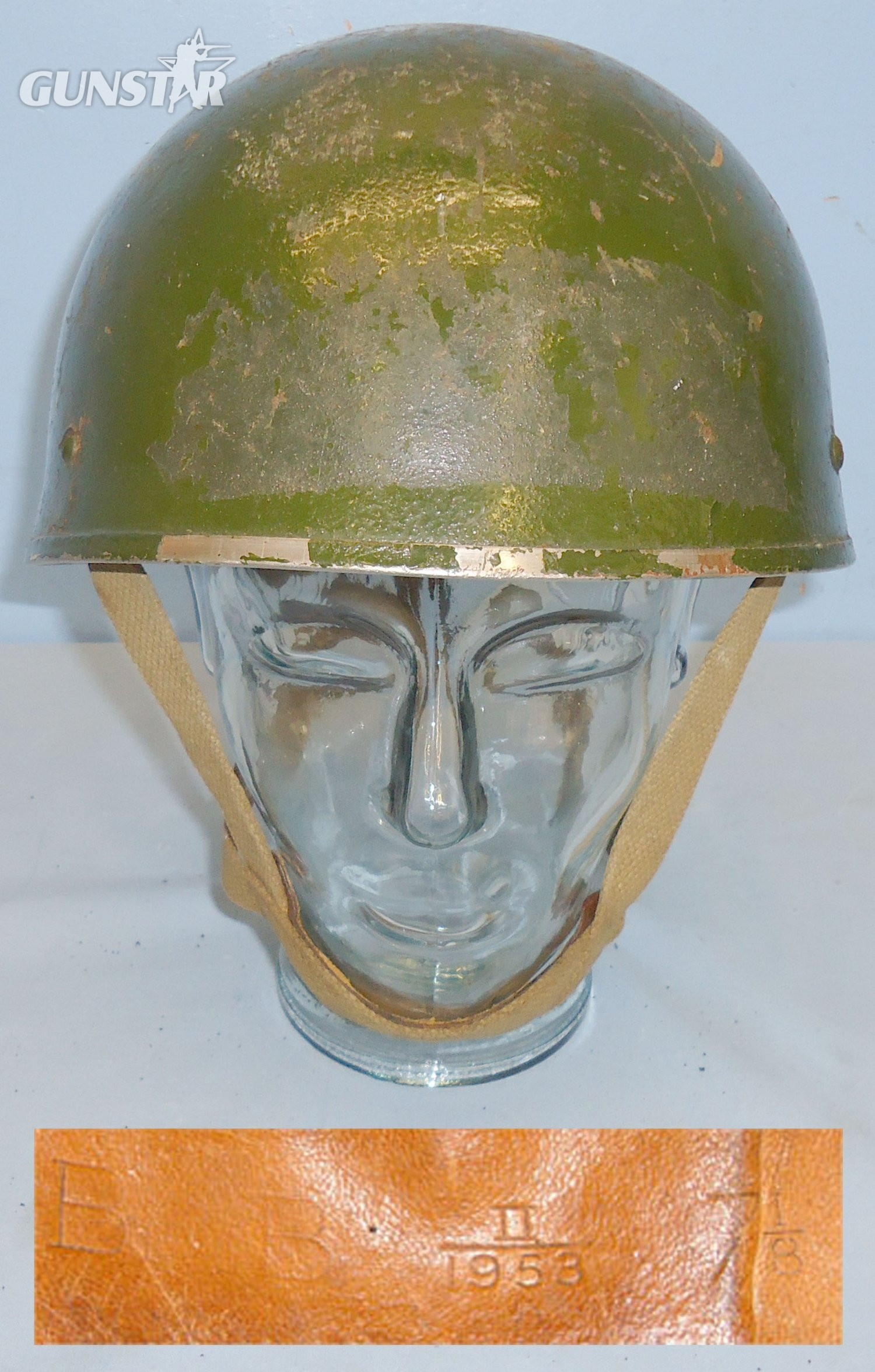 Korean War 1953 British 3rd Pattern Paratroopers Airborne Jump Helmet by E.B. With Liner & Chin Strap. Sn 15593 Korean War 1953 British 3rd Pattern Paratroopers Airborne Jump Helmet by E.B. With Liner & Chin Strap. Sn 15593 Antique & Militaria in 