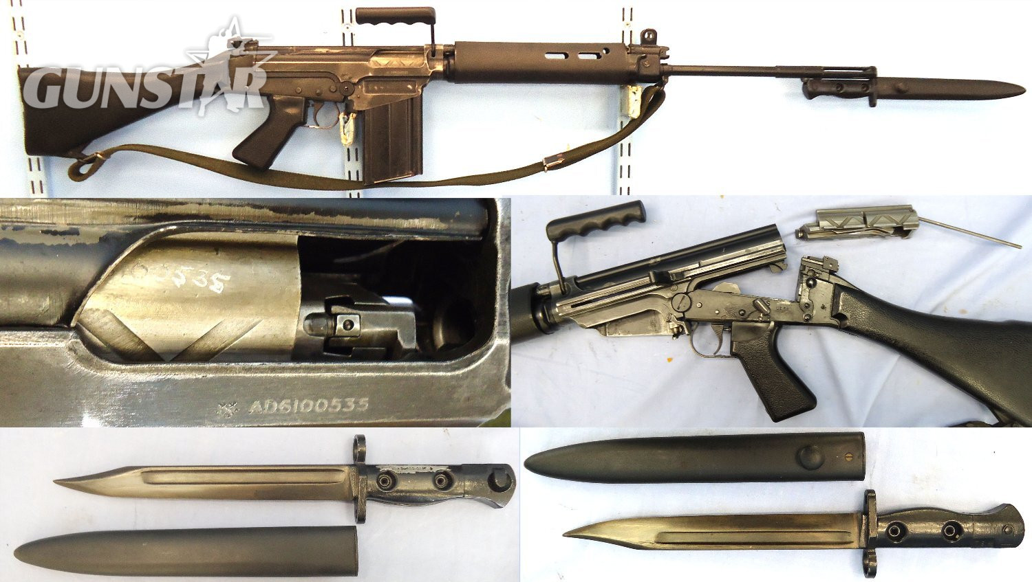 RARE**1958 British, Enfield L1A1 SLR (Self Loading Rifle) With Plastic Furniture, L1A3 Bayonet, Scabbard & Sling**1995 EARLY UK DEACTIVATION COCKS & DRY FIRES** Sn 23484:18 slr Semi-Auto None Rifle in 