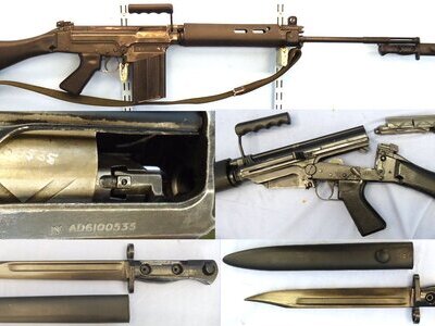 RARE**1958 British, Enfield L1A1 SLR (Self Loading Rifle) With Plastic Furniture, L1A3 Bayonet, Scabbard & Sling**1995 EARLY UK DEACTIVATION COCKS & DRY FIRES** Sn 23484:18 slr Semi-Auto None Rifle
