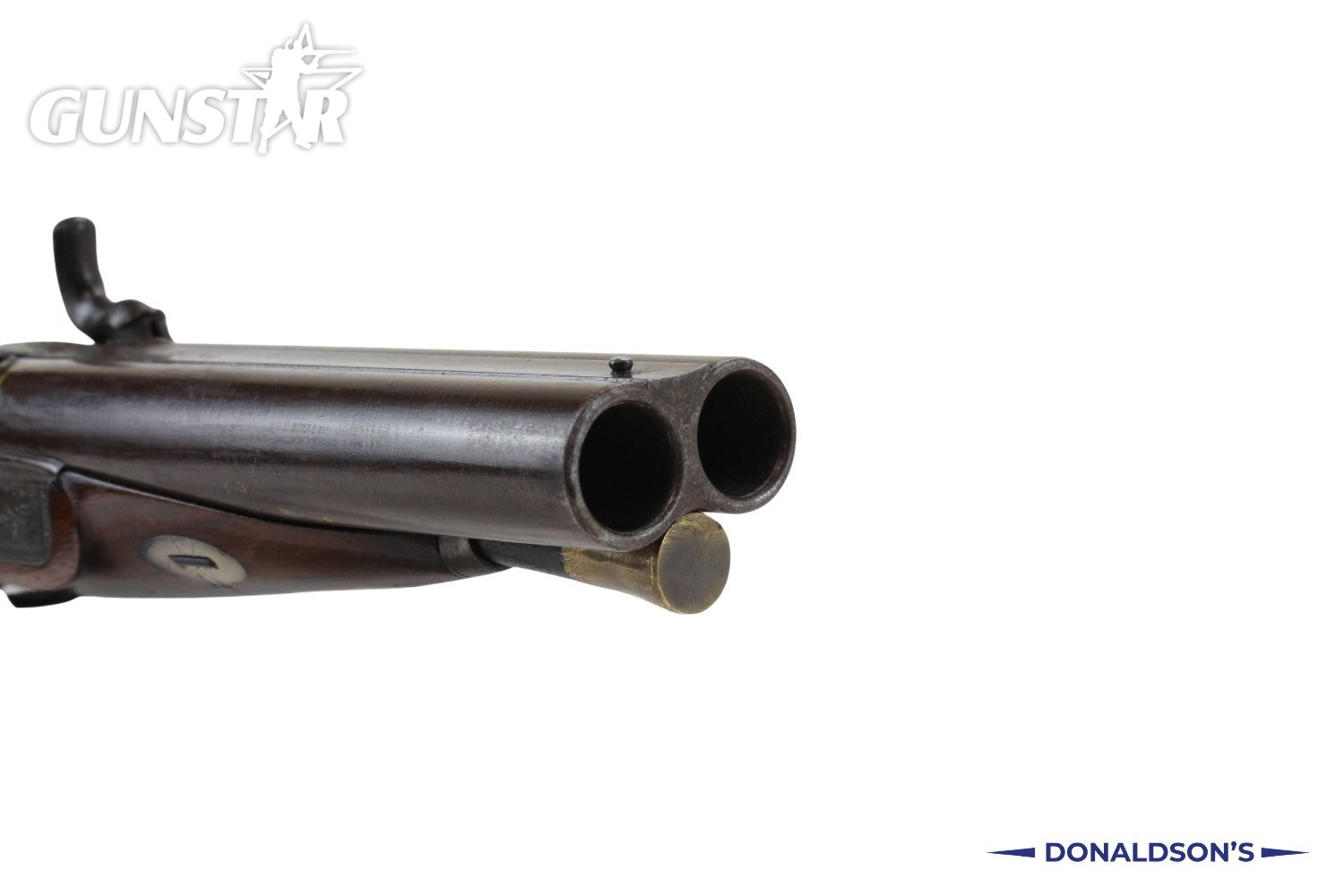 Nicholson Of London Double Barrel Traveling Pistol .54 Cal Muzzleloader Muzzleloader