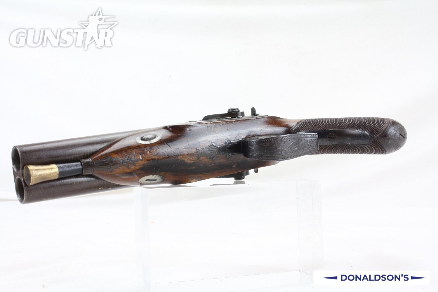 Nicholson Of London Double Barrel Traveling Pistol .54 Cal Muzzleloader Muzzleloader - {CATEGORY}