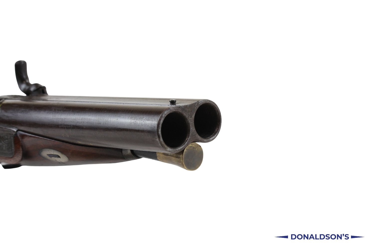 Nicholson Of London Double Barrel Traveling Pistol .54 Cal Muzzleloader Muzzleloader