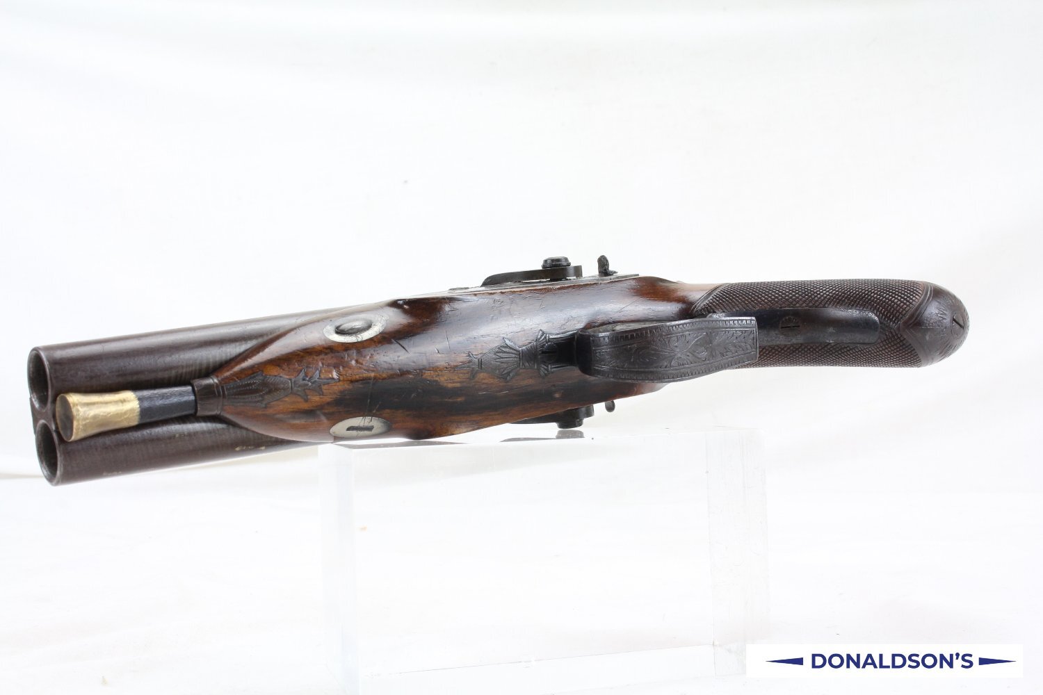Nicholson Of London Double Barrel Traveling Pistol .54 Cal Muzzleloader Muzzleloader - {CATEGORY}