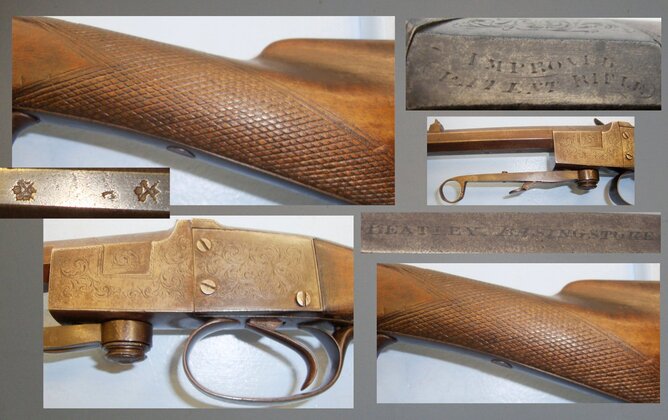 Beatley (Basingstoke) Percussion, Internal Firing Pin, Black Powder Rifle. Sn 14573 Single Shot .400 Cor-Bon Rifle