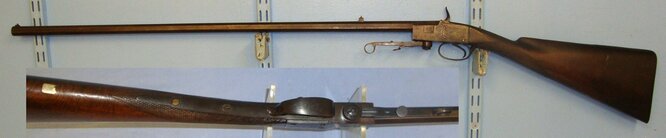  Beatley (Basingstoke) Percussion, Internal Firing Pin, Black Powder Rifle. Sn 14573 Single Shot .400 Cor-Bon Rifle