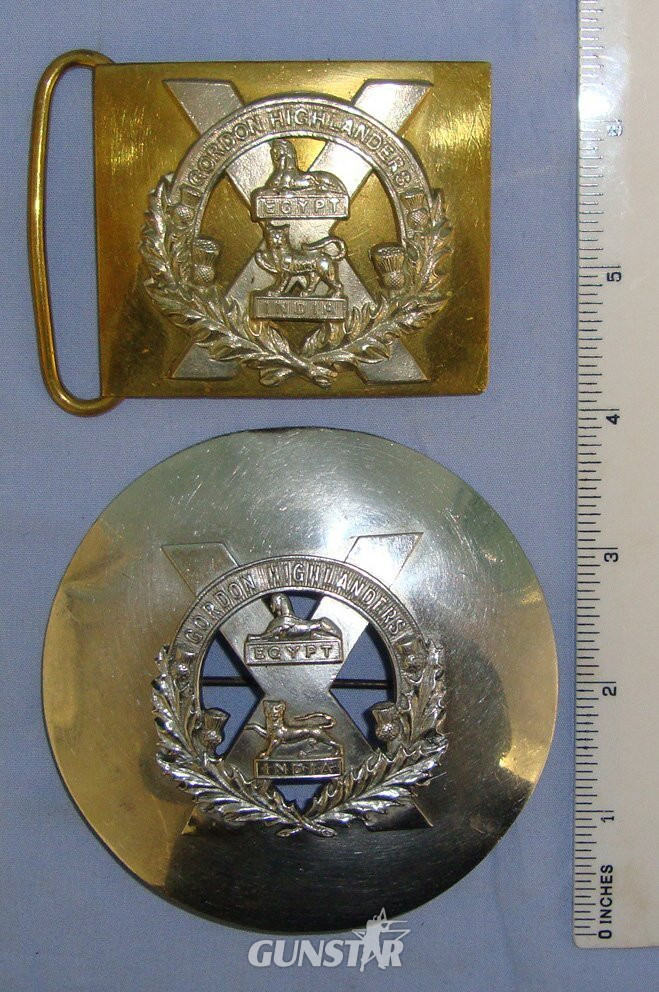 A Gordon Highlander’s Regimental Plaid Brooch & Buckle. BA 907  Antique & Militaria in 