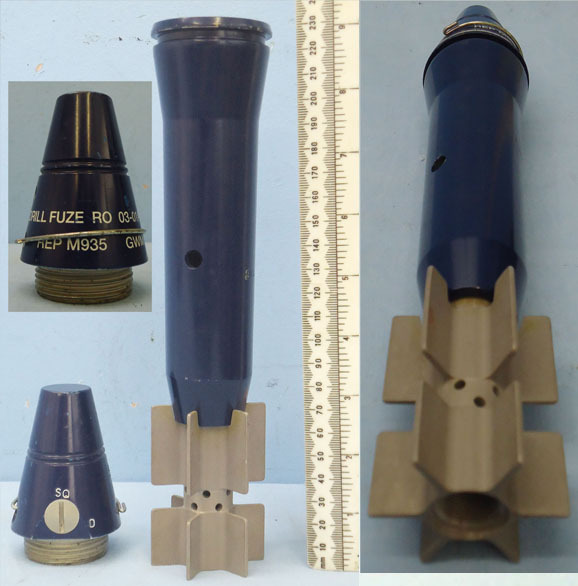  INERT DEACTIVATED. Unfired Mint British 51MM Drill Mortar. - 19530:5 INERT DEACTIVATED. Unfired Mint British 51MM Drill Mortar. - 19530:5  Other Ammunition