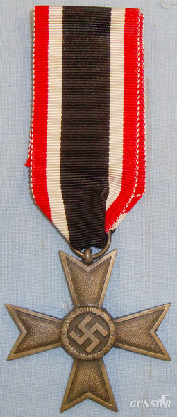 1939 Nazi 2nd Class War Merit Cross and Ribbon. BA 398. 1939 Nazi 2nd Class War Merit Cross and Ribbon. BA 398. Other Accessory in 