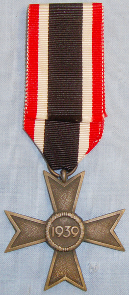  1939 Nazi 2nd Class War Merit Cross and Ribbon. BA 398. 1939 Nazi 2nd Class War Merit Cross and Ribbon. BA 398. Other Accessory