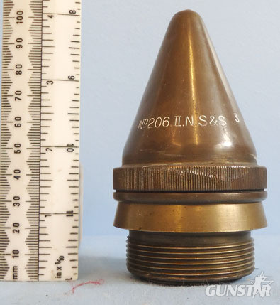 1941British No 206 Mk ll Time Fuse And Waterproof Cap For British Naval Anti-air 1941British No 206 Mk ll Time Fuse And Waterproof Cap For British Naval Anti-air Antique & Militaria in 