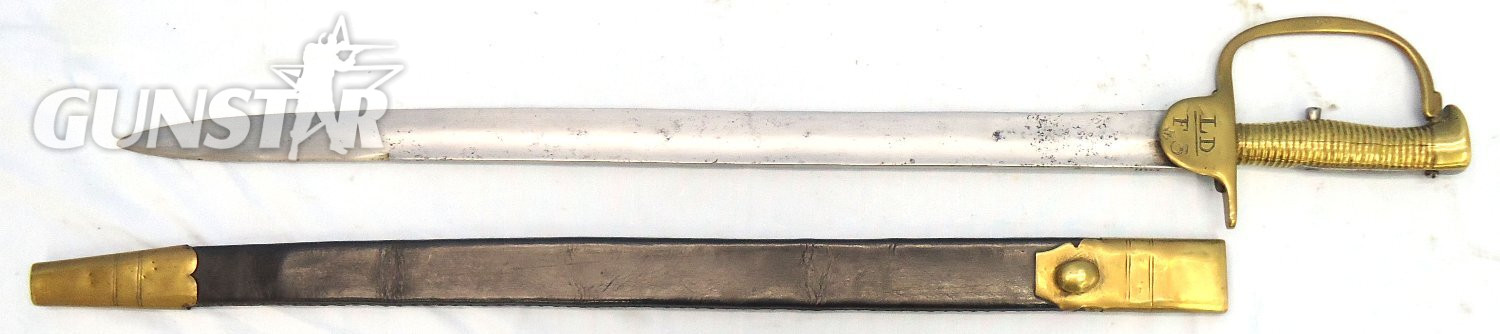 Very Rare, British 2nd Pattern Baker Rifle Sword Bayonet by Hill & Scabbard Regimentally Marked to the Battalion of London. Sn 23237  Bayonet 