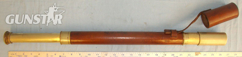 Heath & Co Ltd, New Eltham, London ‘Makers To The Royal Navy’ Single Draw Naval Telescope With Extending Sun Shade & Sliding Eye Piece Shutter Sight & Optic in 