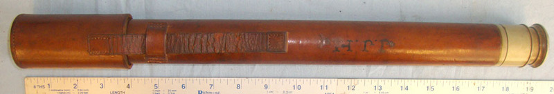 Heath & Co Ltd, New Eltham, London ‘Makers To The Royal Navy’ Single Draw Naval Telescope With Extending Sun Shade & Sliding Eye Piece Shutter Sight & Optic
