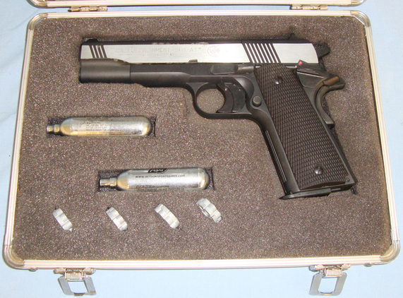 Colt Colt 1911 A1 Government ‘Dark Ops’ .177 Pellet Air Pistol.  AI 766. .177