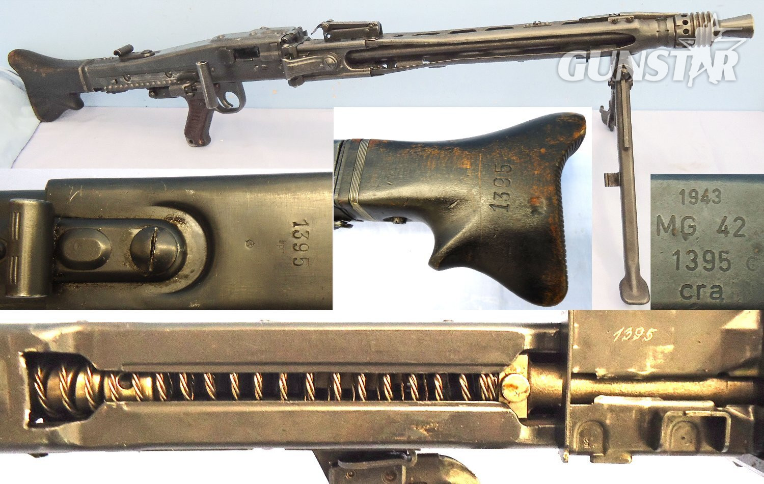 MATCHING NUMBERS**WW2 1943 Nazi German Maschinengewehr MG 42 7.92mm Machine Gun by cra (MAGET Maschinenbau und Geraetebau GmbH 1942-43)** UK 1997 DEACTIVATION COCKS & DRY FIRES*** Sn 23310:3 Machine Gun None  Machine Gun in 