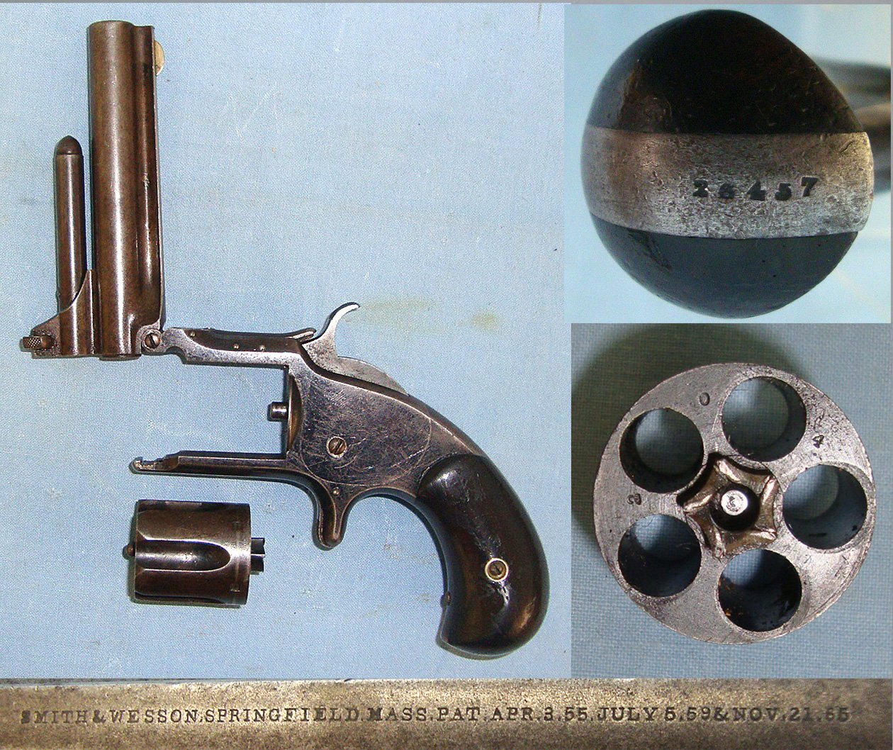 American Civil War Era, Smith & Wesson Transitional Model 1 ½ 'Tip Up' Barrel .32 Rim Fire Obsolete Calibre 5 Shot Revolver. Sn 23414 rim fire revolver .32 Revolver