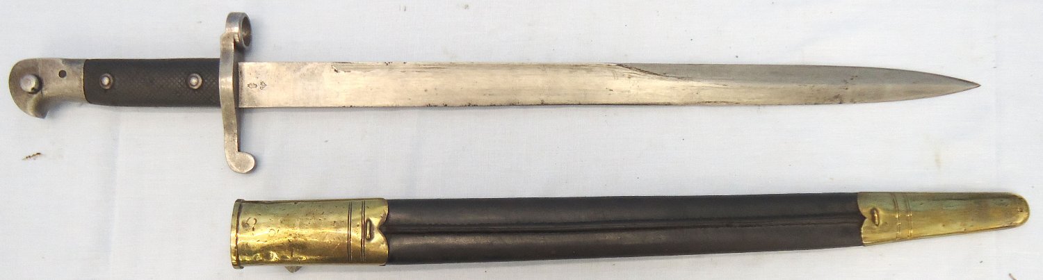 British, Martini Henry Mark 3 Sword Bayonet & Scabbard by the Wilkinson Sword Company, London. - BAYO 903 Bayonet - {CATEGORY}