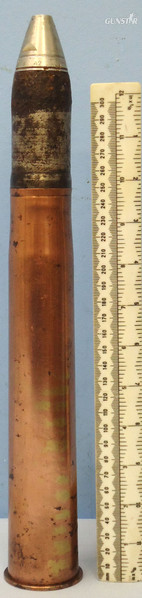 INERT DEACTIVATED. Unfired German WW2, 1938 Dated 3.7cm PAK 36 (37x250) HE (High Explosive) Round With A Copper Washed Steel Cartridge Case. - O 1711 INERT DEACTIVATED. Unfired German WW2, 1938 Dated 3.7cm PAK 36 (37x250) HE (High Explosive) Round With A Copper Washed Steel Cartridge Case. - O 1711  Other Ammunition in 