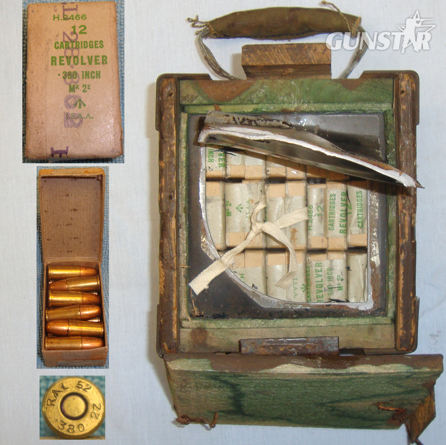 INERT DEACTIVATED**British Cold War Service Box of .380 Revolver MK2z Revolver Rounds. 19116. British Cold War Service Box of .380 Revolver MK2z Revolver Rounds. 19116.  Hunting Rounds in 