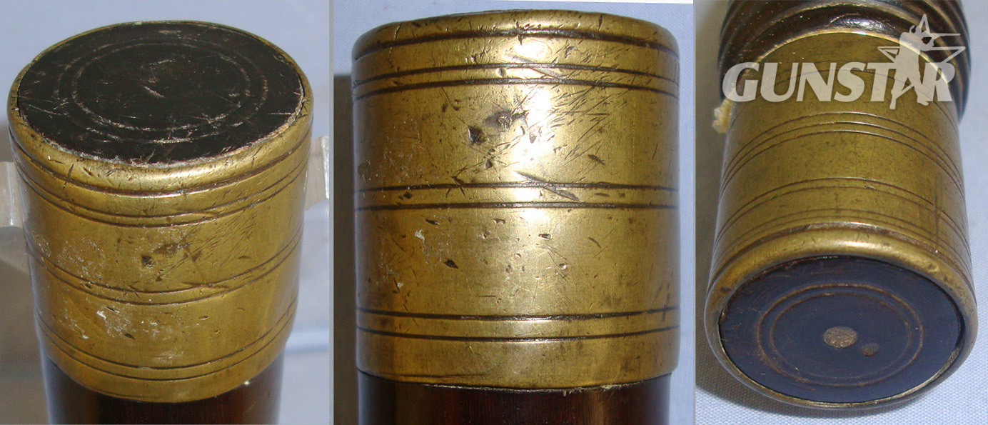 Early 19th Century English Georgian Form Brass Mounted Oak Police Constabulary / Magistrates Tip Staff Truncheon. Sn 21106  Antique & Militaria