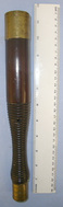 Early 19th Century English Georgian Form Brass Mounted Oak Police Constabulary / Magistrates Tip Staff Truncheon. Sn 21106  Antique & Militaria