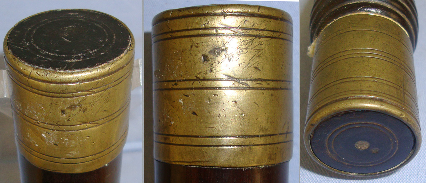 Early 19th Century English Georgian Form Brass Mounted Oak Police Constabulary / Magistrates Tip Staff Truncheon. Sn 21106  Antique & Militaria