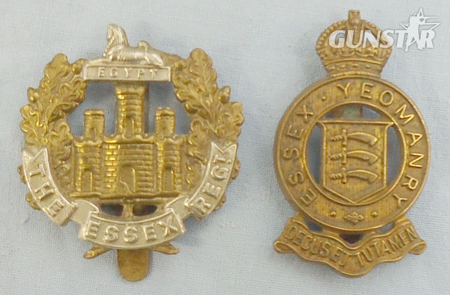 Pair* Essex Yeomanry & Essex Regiment Cap Badges. BA 891. Pair* Essex Yeomanry & Essex Regiment Cap Badges. BA 891.  Antique & Militaria in 