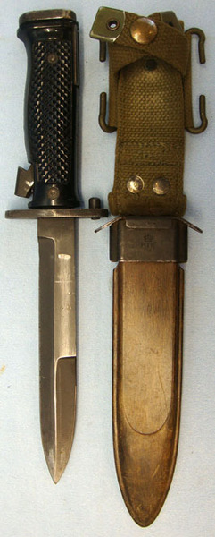 Danish HTK M62 Bayonet, Scabbard & Intergral Frog Bayonet